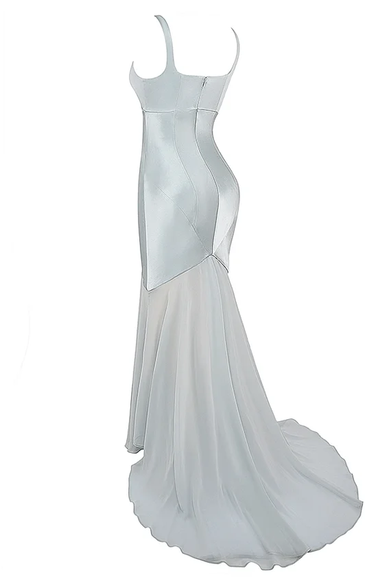 Vittoria Pistachio Chiffon Floor Length Gown Vittoria Pistachio Chiffon Floor Length Gown