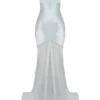 Vittoria Pistachio Chiffon Floor Length Gown Vittoria Pistachio Chiffon Floor Length Gown