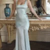 Vittoria Pistachio Chiffon Floor Length Gown Vittoria Pistachio Chiffon Floor Length Gown