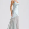 Vittoria Pistachio Chiffon Floor Length Gown Vittoria Pistachio Chiffon Floor Length Gown