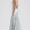 Vittoria Pistachio Chiffon Floor Length Gown Vittoria Pistachio Chiffon Floor Length Gown