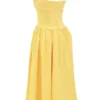 Vivien Apricot Cotton Midi Sundress Vivien Apricot Cotton Midi Sundress
