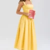 Vivien Apricot Cotton Midi Sundress Vivien Apricot Cotton Midi Sundress