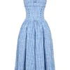 Vivien Regatta Blue Gingham Midi Sundress