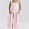 Vivien Strawberry Shortcake Gingham Midi Sundress Vivien Strawberry Shortcake Gingham Midi Sundress