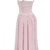 Vivien Strawberry Shortcake Gingham Midi Sundress Vivien Strawberry Shortcake Gingham Midi Sundress
