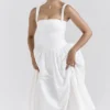 Vivien White Broderie Anglais Midi Sundress Vivien White Broderie Anglais Midi Sundress