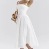 Vivien White Broderie Anglais Midi Sundress Vivien White Broderie Anglais Midi Sundress