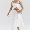 Vivien White Broderie Anglais Midi Sundress Vivien White Broderie Anglais Midi Sundress