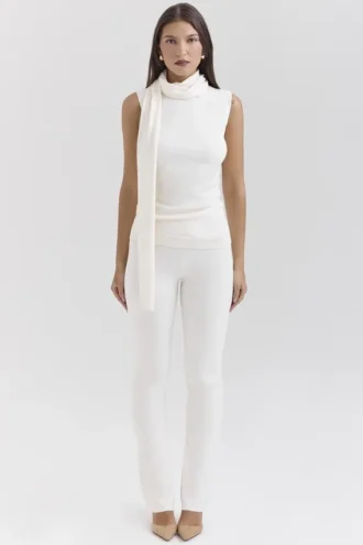 Wren Ivory Cashmere Slim Cigarette Pants Wren Ivory Cashmere Slim Cigarette Pants