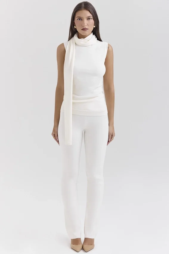Wren Ivory Cashmere Slim Cigarette Pants Wren Ivory Cashmere Slim Cigarette Pants