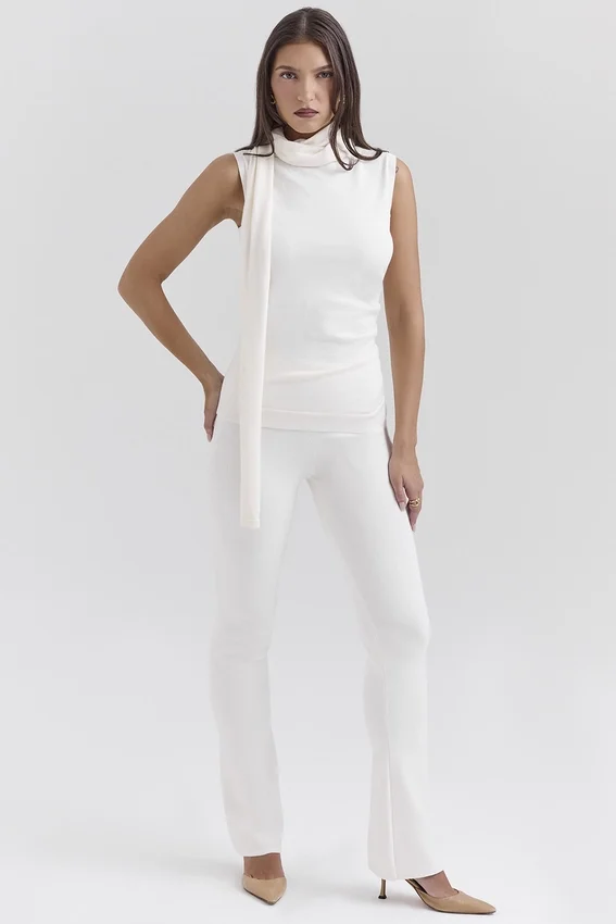 Wren Ivory Cashmere Slim Cigarette Pants Wren Ivory Cashmere Slim Cigarette Pants