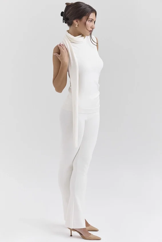 Wren Ivory Cashmere Slim Cigarette Pants Wren Ivory Cashmere Slim Cigarette Pants