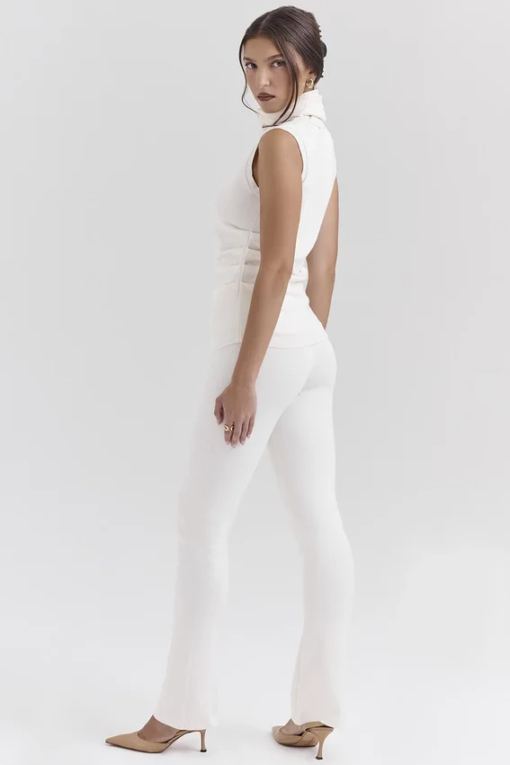 Wren Ivory Cashmere Slim Cigarette Pants Wren Ivory Cashmere Slim Cigarette Pants