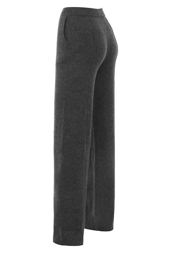 Yalina Charcoal Cashmere Blend Trousers Yalina Charcoal Cashmere Blend Trousers