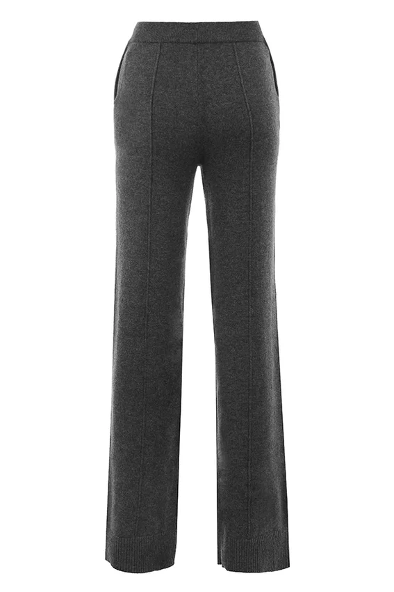 Yalina Charcoal Cashmere Blend Trousers Yalina Charcoal Cashmere Blend Trousers