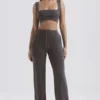 Yalina Charcoal Cashmere Blend Trousers Yalina Charcoal Cashmere Blend Trousers