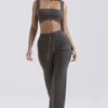 Yalina Charcoal Cashmere Blend Trousers Yalina Charcoal Cashmere Blend Trousers