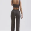 Yalina Charcoal Cashmere Blend Trousers Yalina Charcoal Cashmere Blend Trousers