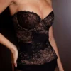 Yara Black Lace Strapless Corset Top Yara Black Lace Strapless Corset Top