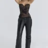 Yara Black Lace Strapless Corset Top Yara Black Lace Strapless Corset Top