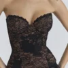 Yara Black Lace Strapless Corset Top Yara Black Lace Strapless Corset Top