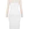Yasmin White Plunge Midi Dress Yasmin White Plunge Midi Dress