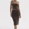 Yolanda Black Lace Midi Skirt