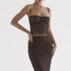Yolanda Black Lace Midi Skirt