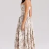 Ysabella Cream Floral Print Cotton Midi Sundress Ysabella Cream Floral Print Cotton Midi Sundress