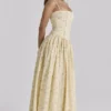 Ysabella Floral Lemon Print Cotton Midi Sundress Ysabella Floral Lemon Print Cotton Midi Sundress