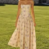 Ysabella Ivory Sweet Peony Floral Print Cotton Midi Sundress Ysabella Ivory Sweet Peony Floral Print Cotton Midi Sundress
