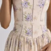 Ysabella Ivory Sweet Peony Floral Print Cotton Midi Sundress Ysabella Ivory Sweet Peony Floral Print Cotton Midi Sundress