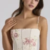 Ysabella Ivory Vintage Rose Print Cotton Midi Sundress Ysabella Ivory Vintage Rose Print Cotton Midi Sundress