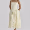 Ysabella Lemon Custom Lace + Broderie Anglaise Midi Sundress Ysabella Lemon Custom Lace + Broderie Anglaise Midi Sundress