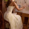 Ysabella Lemon Custom Lace + Broderie Anglaise Midi Sundress Ysabella Lemon Custom Lace + Broderie Anglaise Midi Sundress
