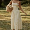 Ysabella Lemon Custom Lace + Broderie Anglaise Midi Sundress Ysabella Lemon Custom Lace + Broderie Anglaise Midi Sundress