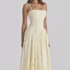 Ysabella Lemon Custom Lace + Broderie Anglaise Midi Sundress Ysabella Lemon Custom Lace + Broderie Anglaise Midi Sundress