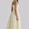 Ysabella Lemon Custom Lace + Broderie Anglaise Midi Sundress Ysabella Lemon Custom Lace + Broderie Anglaise Midi Sundress