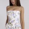 Ysabella Off White Vintage Ribbon Print Cotton Midi Sundress Ysabella Off White Vintage Ribbon Print Cotton Midi Sundress