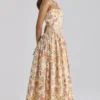 Ysabella Warm Rose Print Cotton Midi Sundress Ysabella Warm Rose Print Cotton Midi Sundress