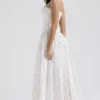 Ysabella White Posy Print Cotton Maxi Sundress Ysabella White Posy Print Cotton Maxi Sundress