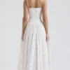 Ysabella White Posy Print Cotton Maxi Sundress Ysabella White Posy Print Cotton Maxi Sundress