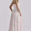 Ysabella White Rose Print Cotton Midi Sundress Ysabella White Rose Print Cotton Midi Sundress