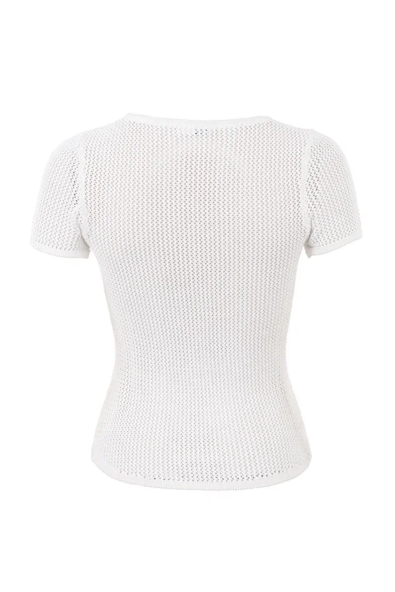 Yves White Knit Top Yves White Knit Top