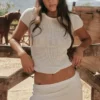 Yves White Knit Top Yves White Knit Top