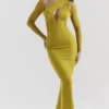 Zahra Chartreuse Plunge Maxi Dress Zahra Chartreuse Plunge Maxi Dress