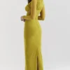 Zahra Chartreuse Plunge Maxi Dress Zahra Chartreuse Plunge Maxi Dress