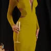 Zahra Chartreuse Plunge Maxi Dress Zahra Chartreuse Plunge Maxi Dress