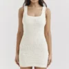 Zaira Cream Chenille Knit Mini Dress Zaira Cream Chenille Knit Mini Dress